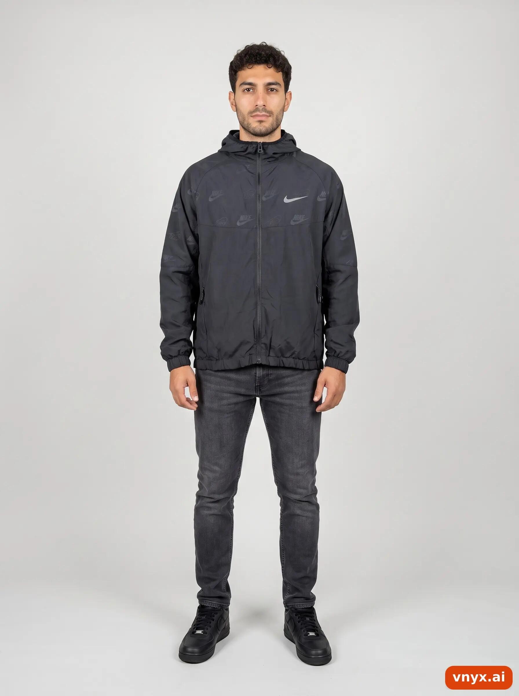 Second Life - Vintage Nike Dark Black Windbreaker Men M 3/6