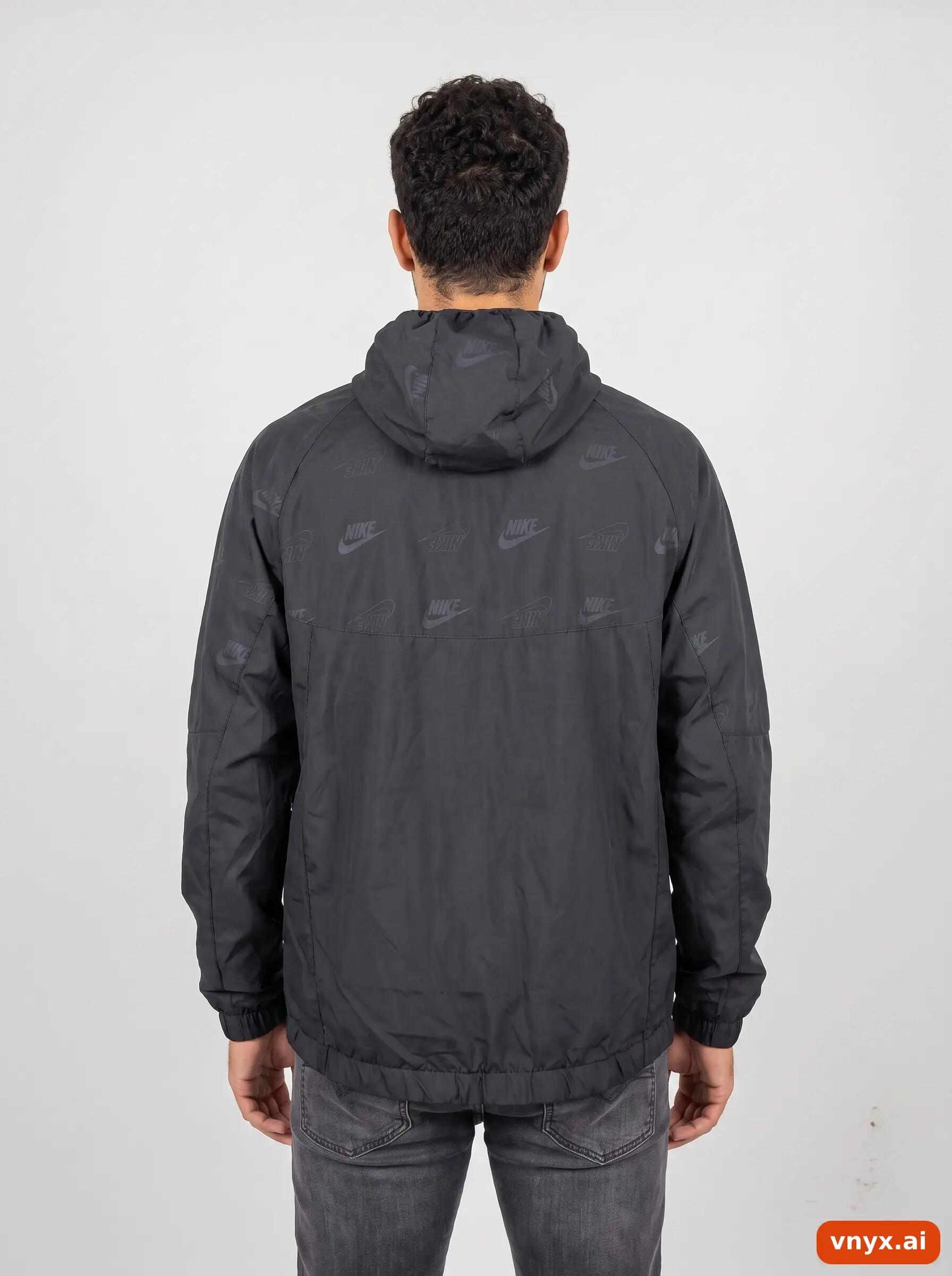 Second Life - Vintage Nike Dark Black Windbreaker Men M 2/6