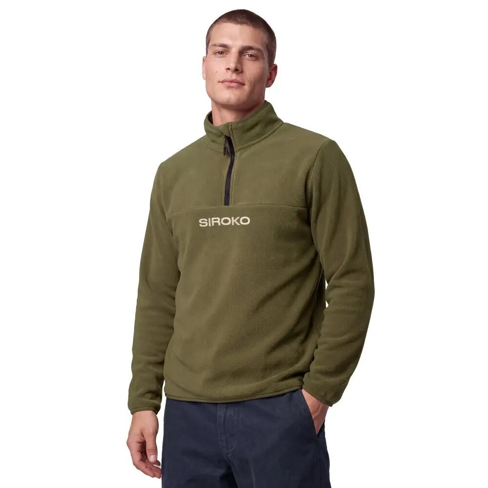 Pull polaire épais homme Sports d'hiver Shadown Green Vert 1/7