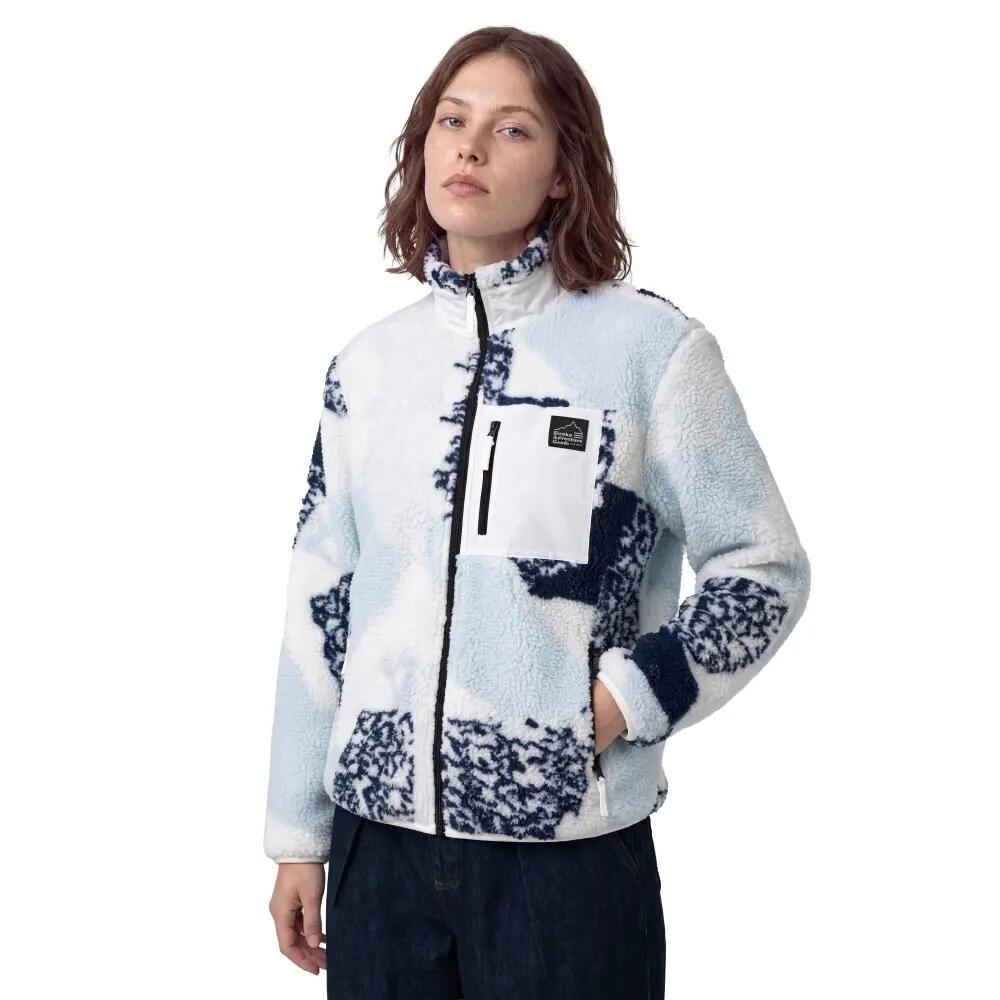 Dames sherpa fleecejack voor Boreas-W Blue Blauw 1/7