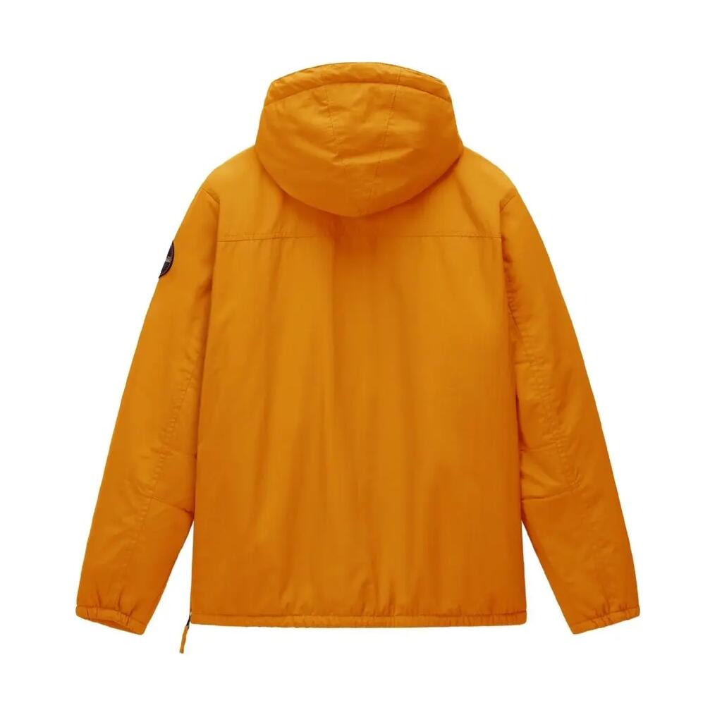 NAPAPIJRI Men's Shade Jacket - Water-Repellent Nylon, Adjustable Hood, Orange