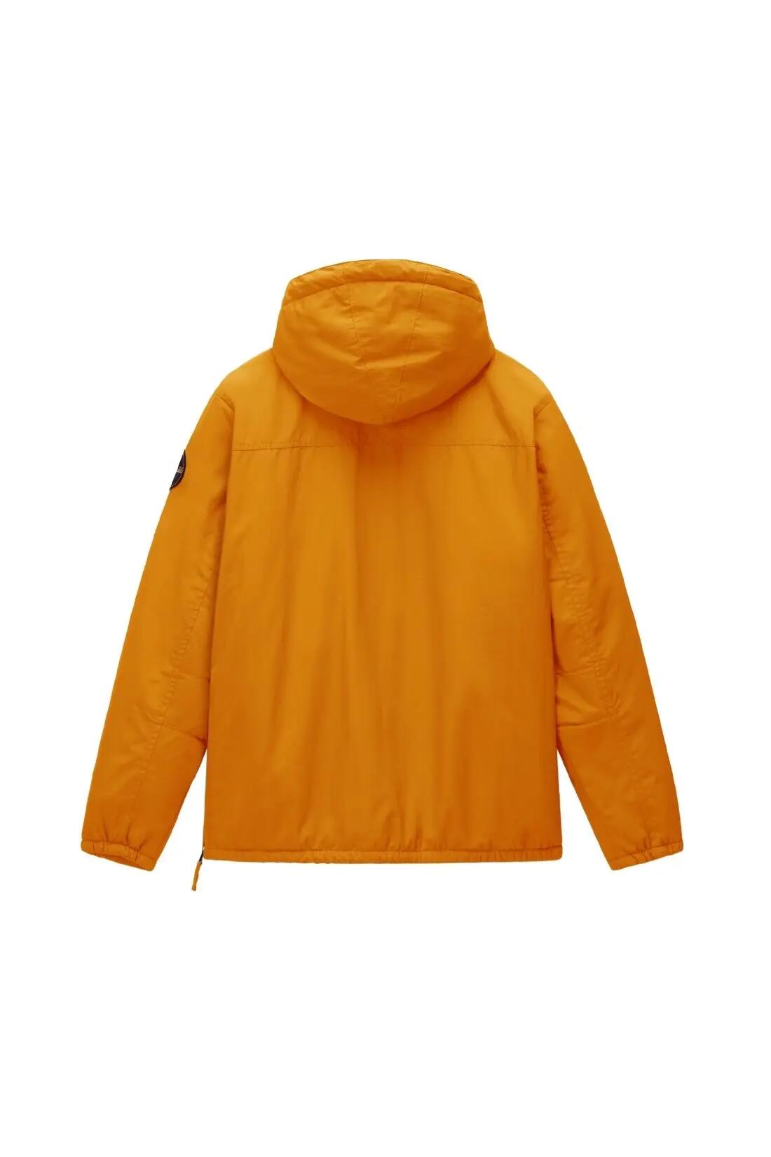NAPAPIJRI Men's Shade Jacket - Water-Repellent Nylon, Adjustable Hood, Orange 2/3