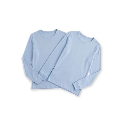 Damen Ski Unterhemd Funktionsshirt Langarm mit Innenfleece Baumwollmix 2er Pack