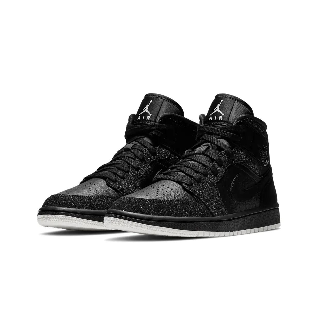Jordan 1 Mid Glitter Black (Women's) 5/6