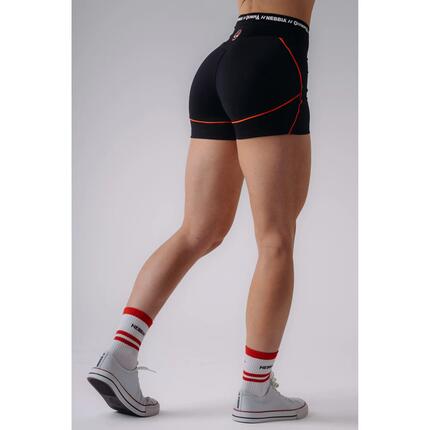 NEBBIA x O High-Waist Shorts 937 Schwarze