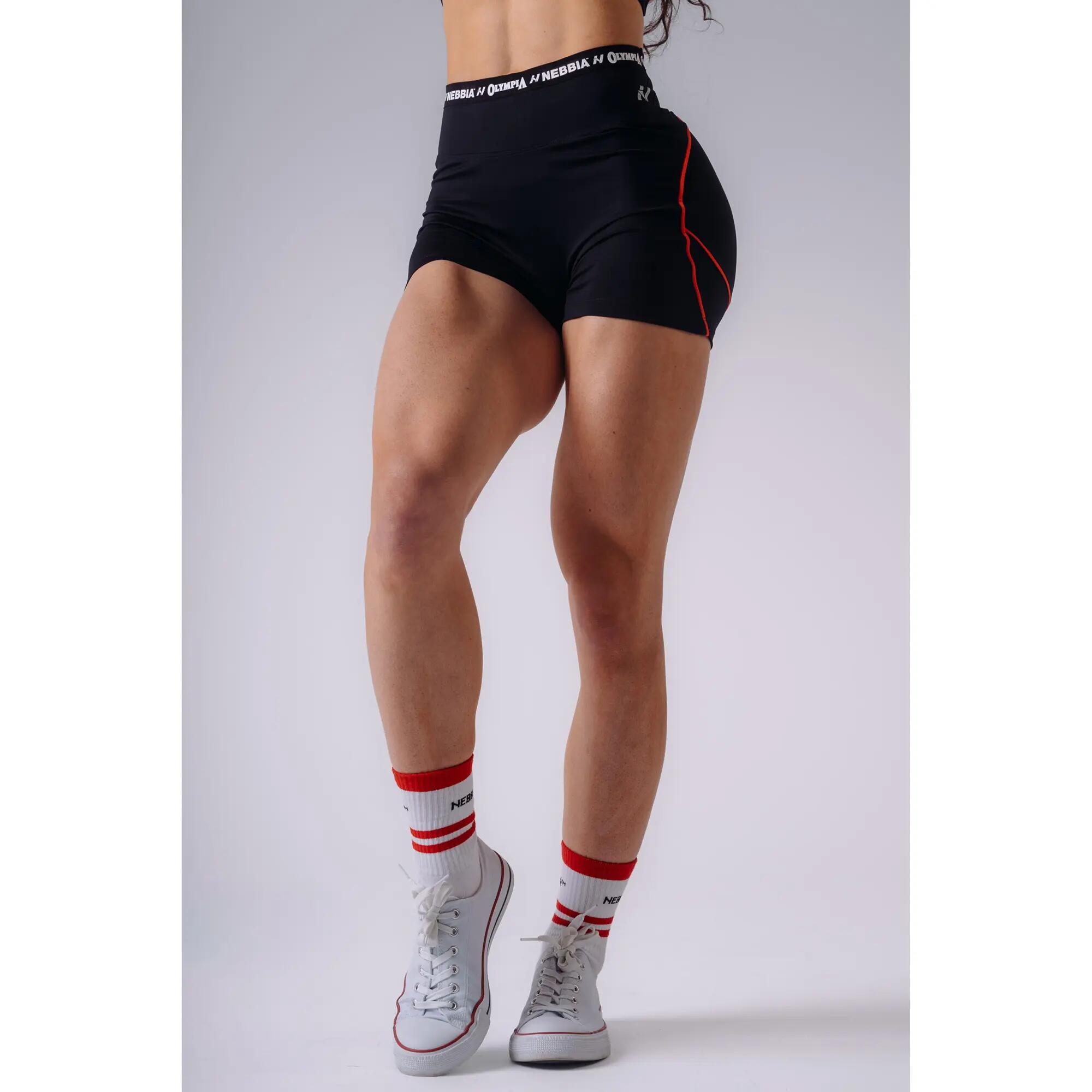 NEBBIA x O High-Waist Shorts 937 Schwarze 3/5