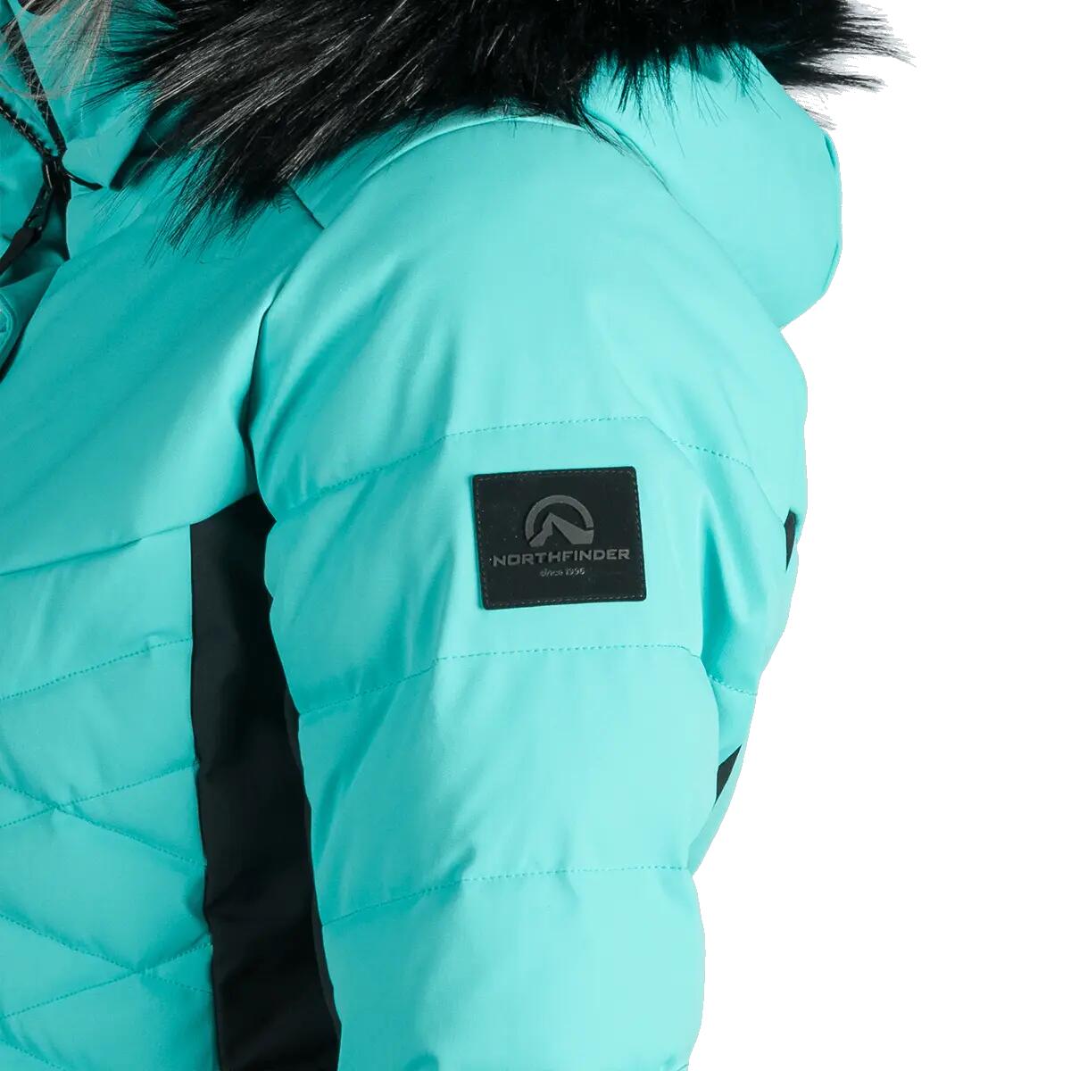 Dámská lyžařská trendy zateplená bunda s kožušinou ABIGAYLE 9/15