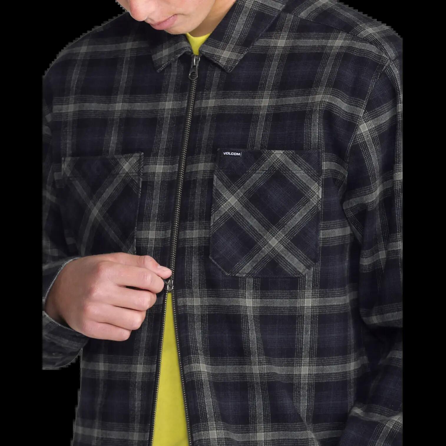 Camisa Volcom FIELDSTONE LS Preto 3/4