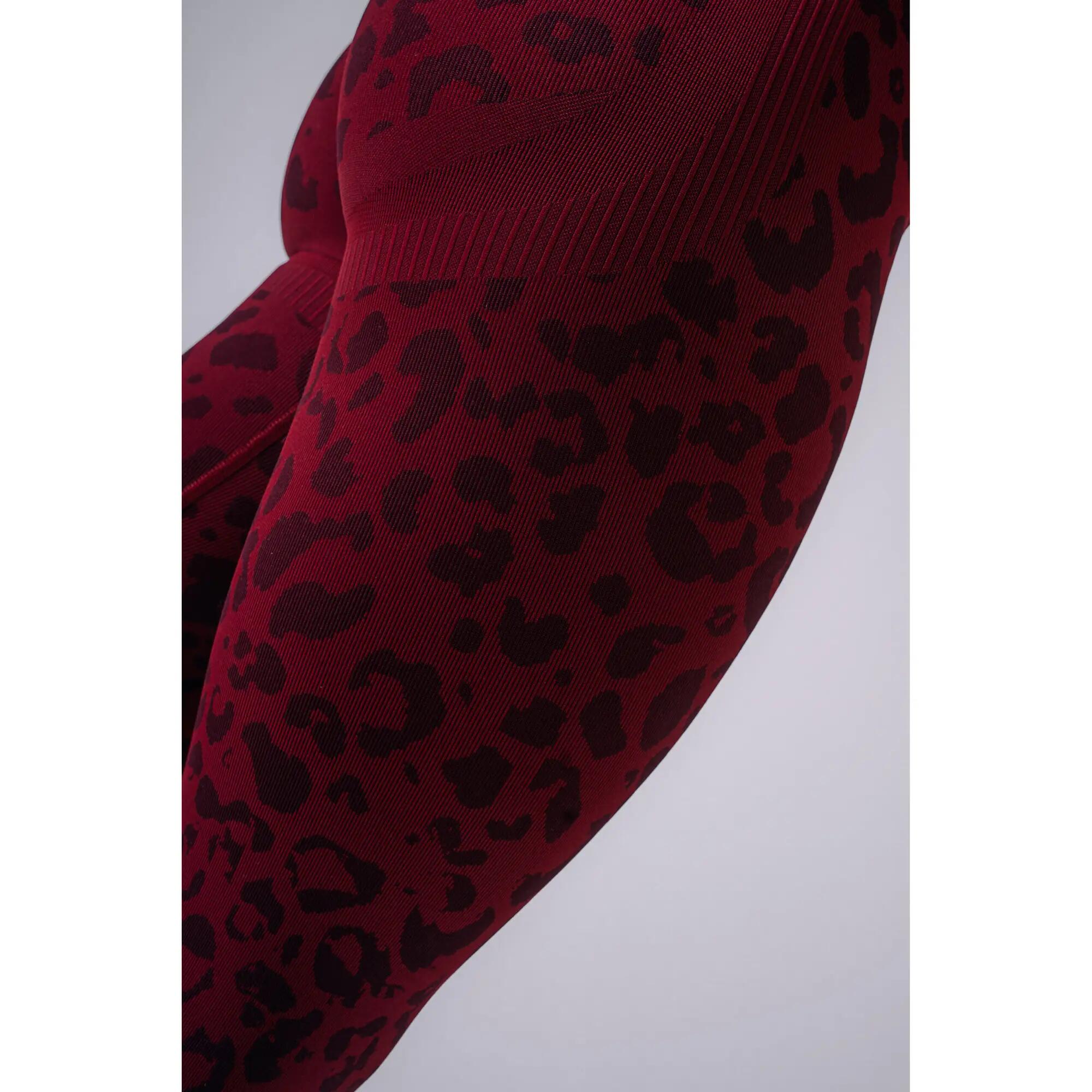 Push-Up Kompressionsleggings mit Leopardenmuster PRIMAL 849 Bordeaux 5/5