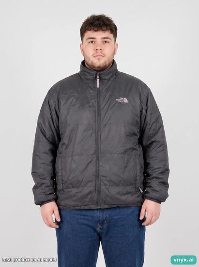 Second Life - Vintage The North Face Charcoal Puffer Jacket Men XL