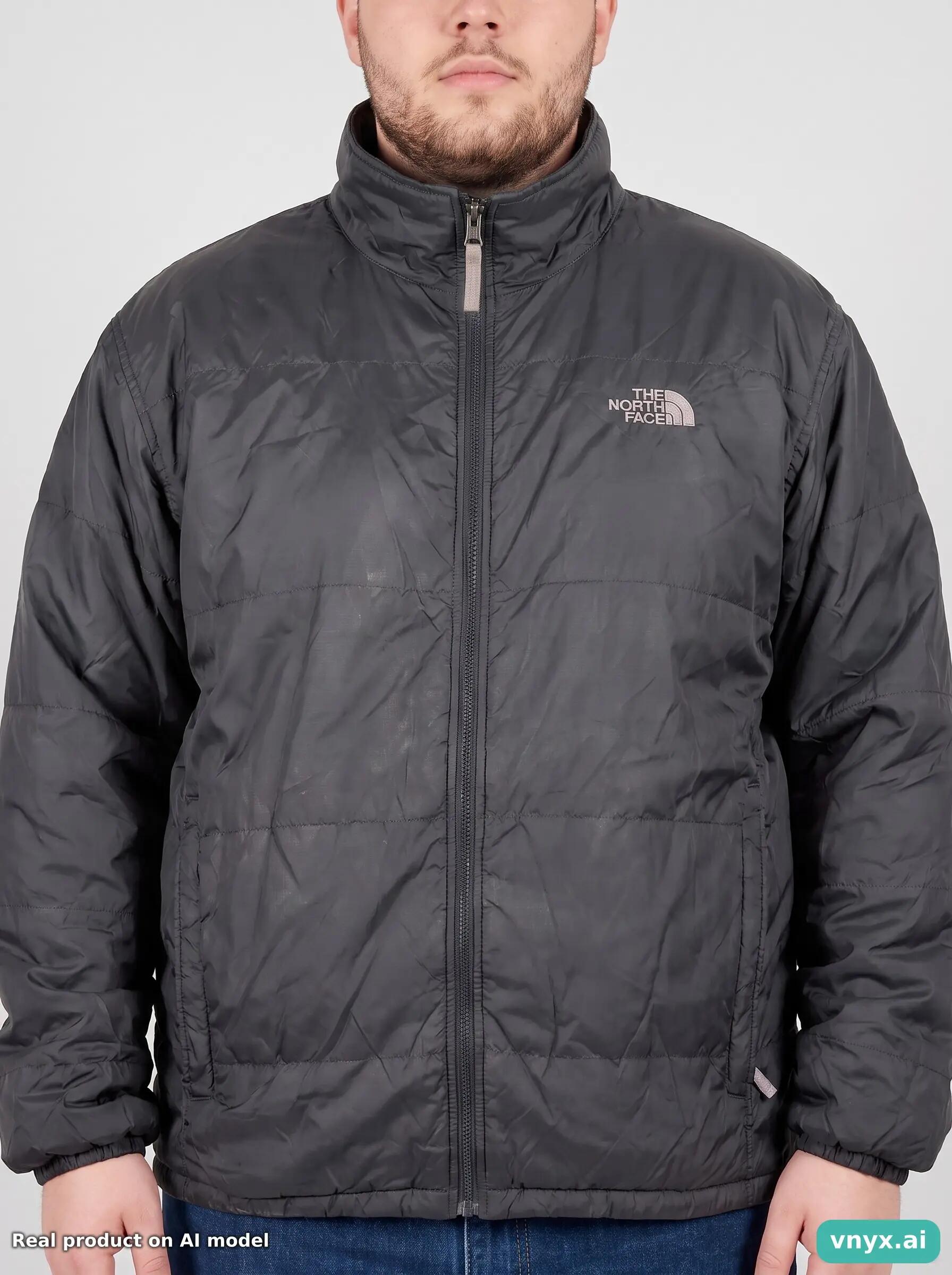 Second Life - Vintage The North Face Charcoal Puffer Jacket Men XL 5/6