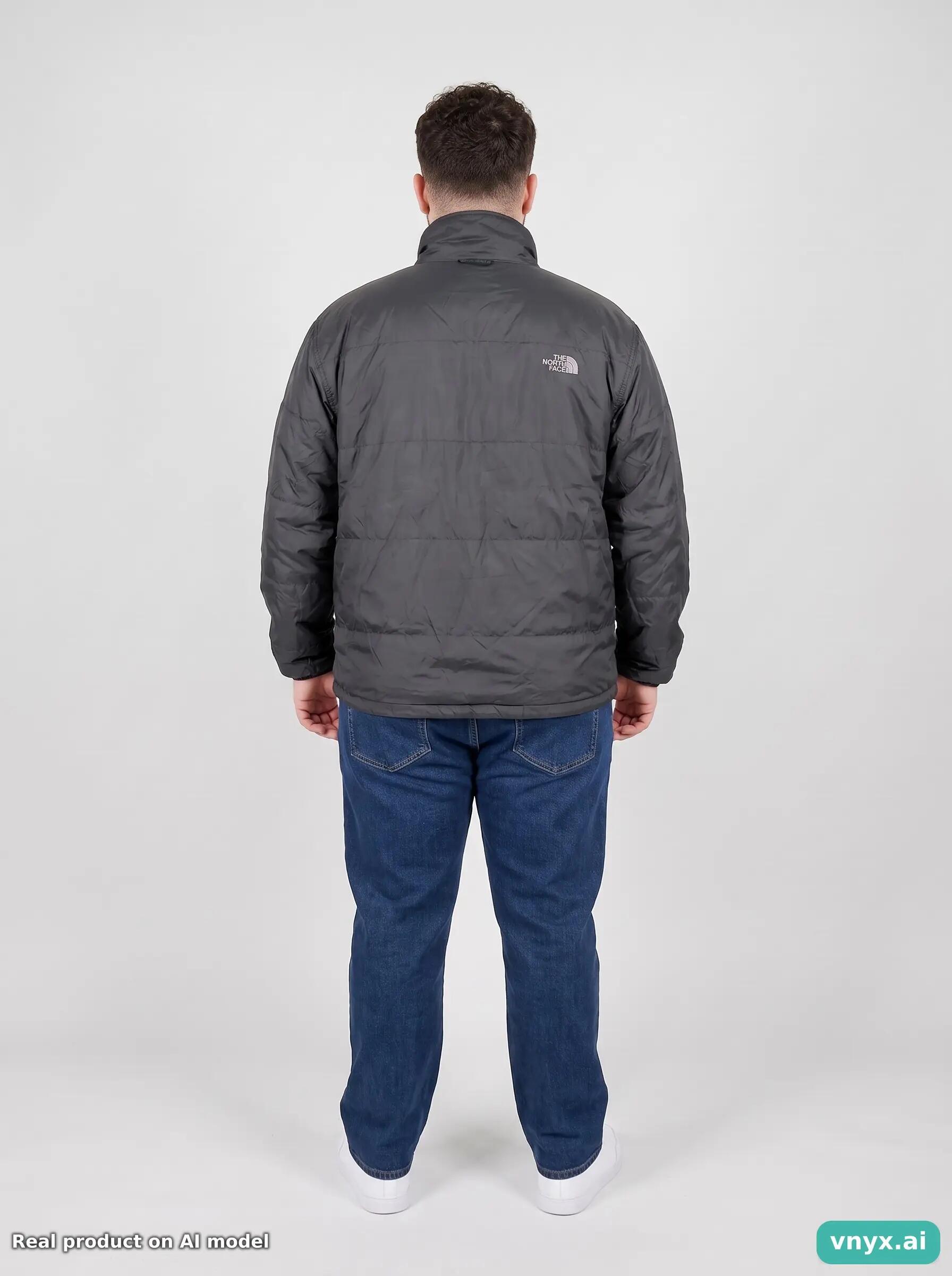 Second Life - Vintage The North Face Charcoal Puffer Jacket Men XL 4/6