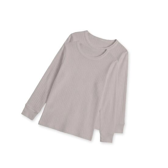 Kinder Ski Unterziehshirt langarm Feinripp für Skikurs und Schulweg 2er Pack