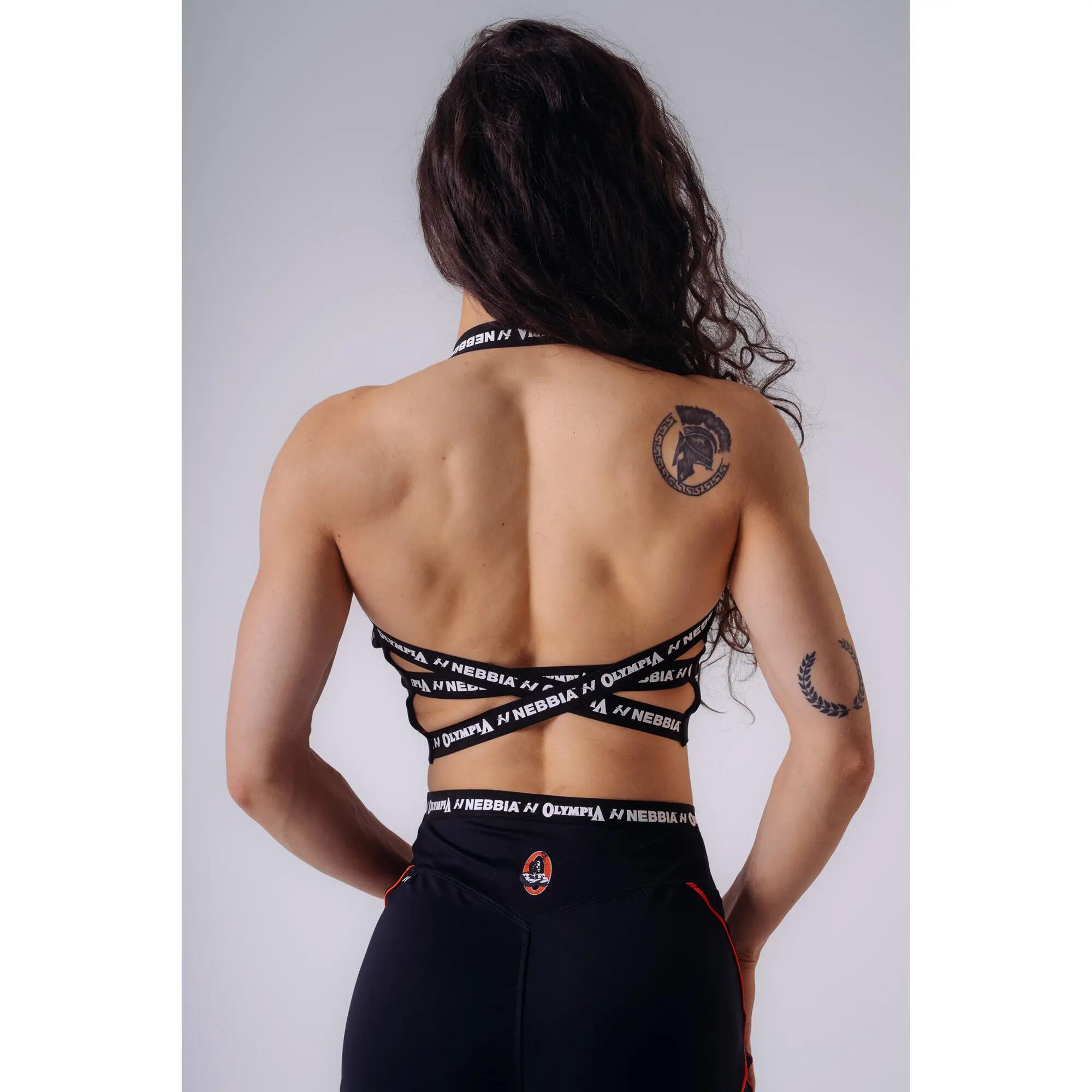 NEBBIA x O Open-Back Sport-BH 936 Schwarzes 3/5