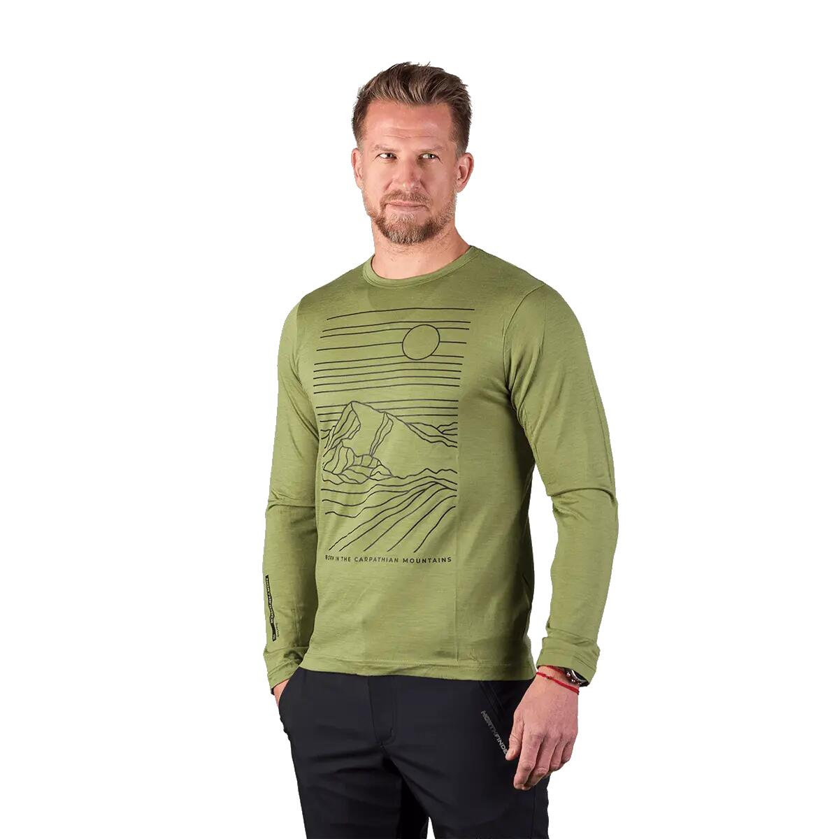 Pánské merino tričko s dlouhým rukávem ERNO 4/5
