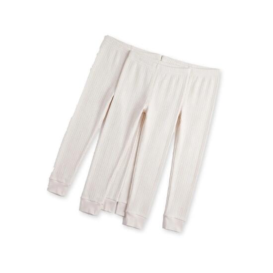 Kinder Ski lange Unterhose elastischer Bund Feinripp Gr. 122-164 3er Pack