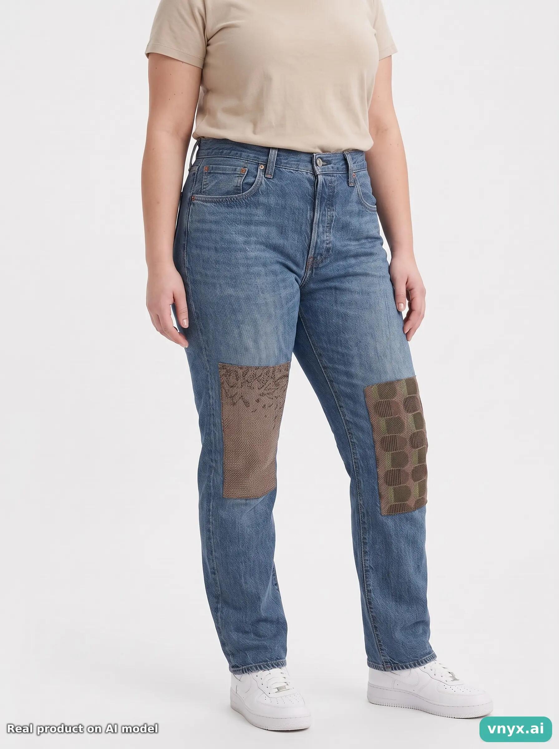 Second Life - Vintage Levis Dark Blue Jeans Women 32 L34 1/6