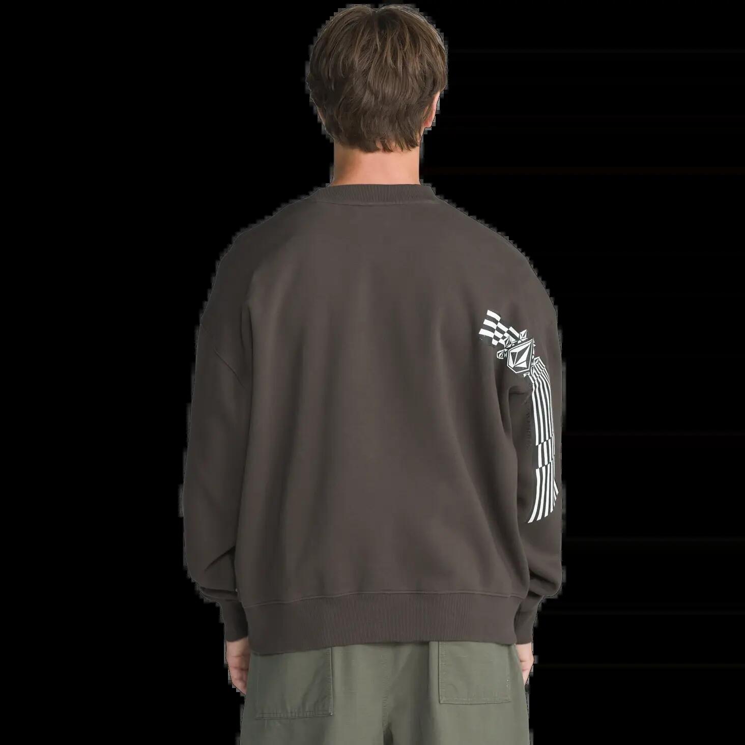 Sweatshirt Volcom STONE OP CREW Marrom Maior 2/4