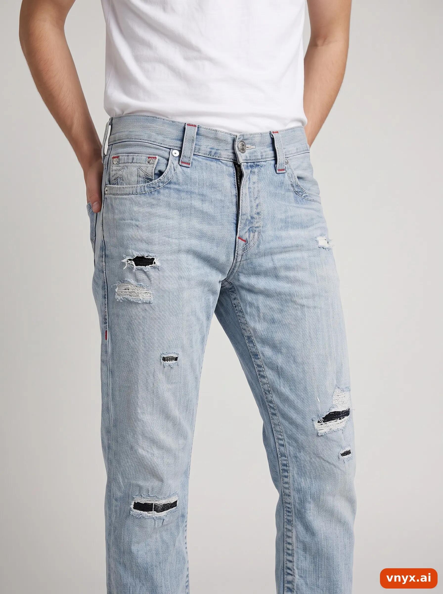 Second Life - Vintage True Religion Light Blue Jeans Men W37 L31 5/6