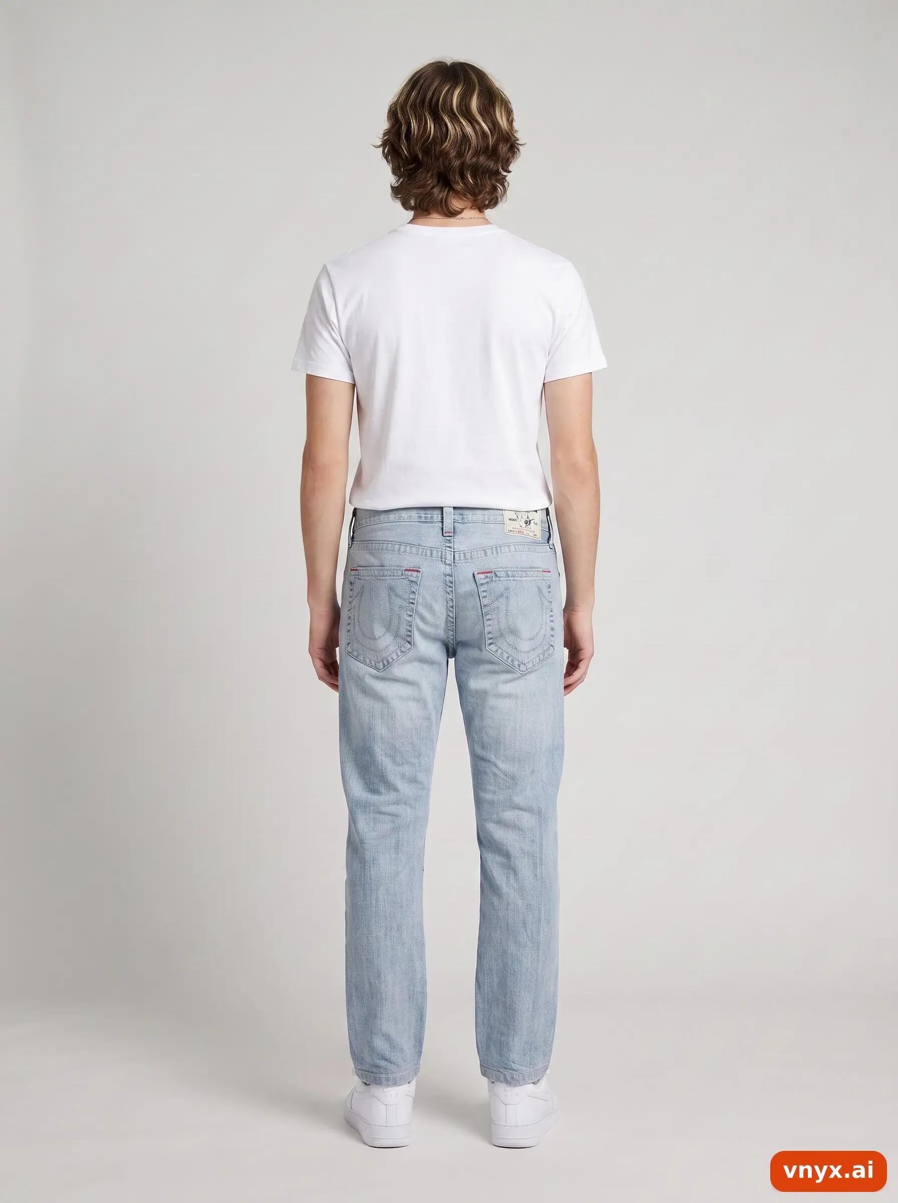 Second Life - Vintage True Religion Light Blue Jeans Men W37 L31 4/6