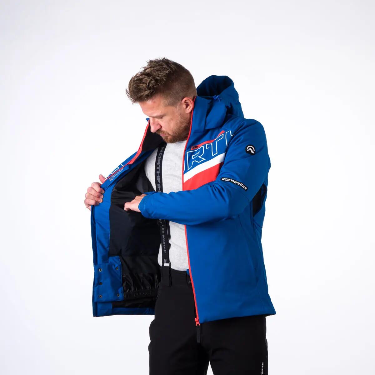 Pánská trendová lyžařská zateplená bunda s plnou výbavou softshell 3L NATHAN 9/12