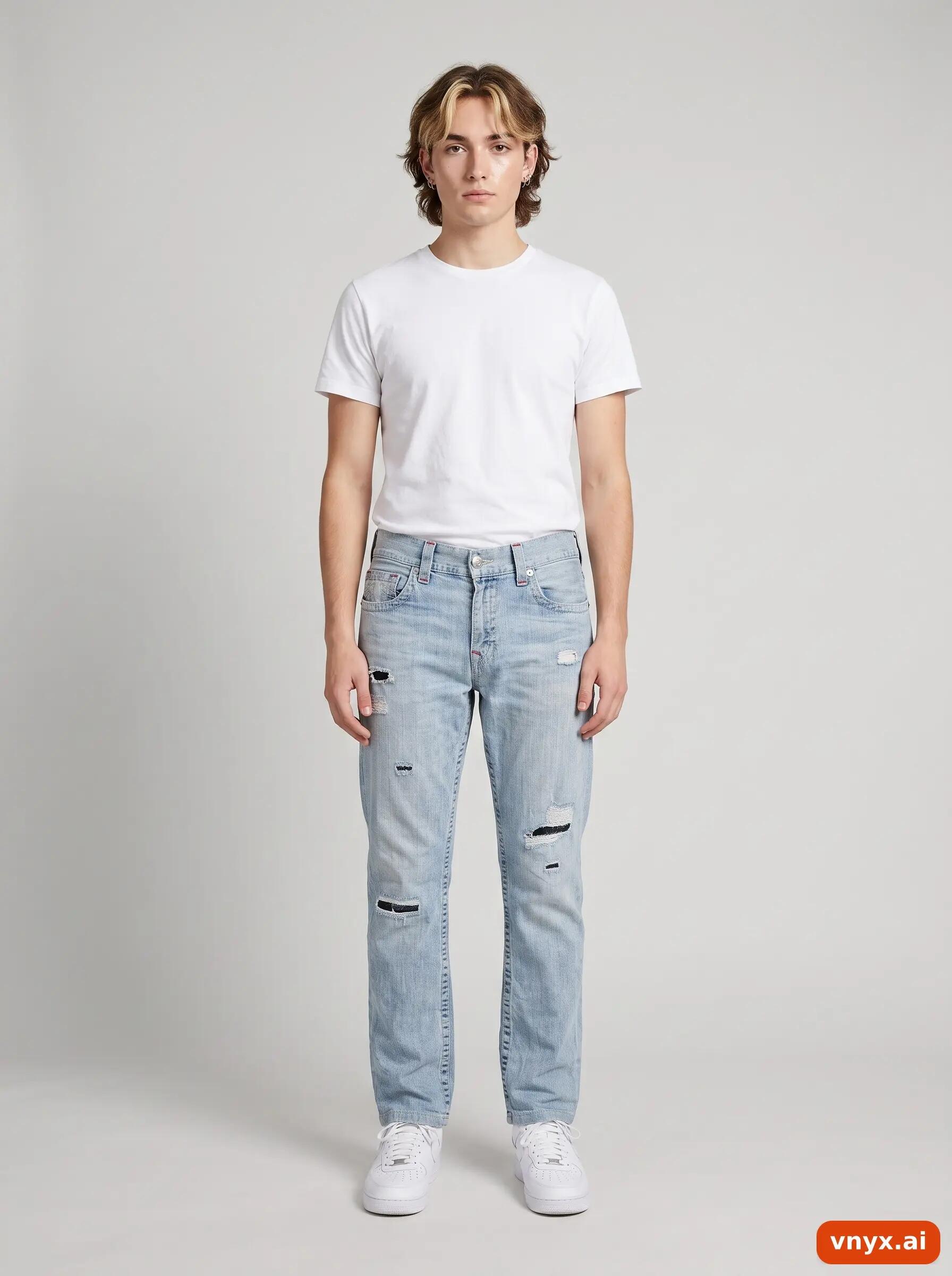 Second Life - Vintage True Religion Light Blue Jeans Men W37 L31 3/6