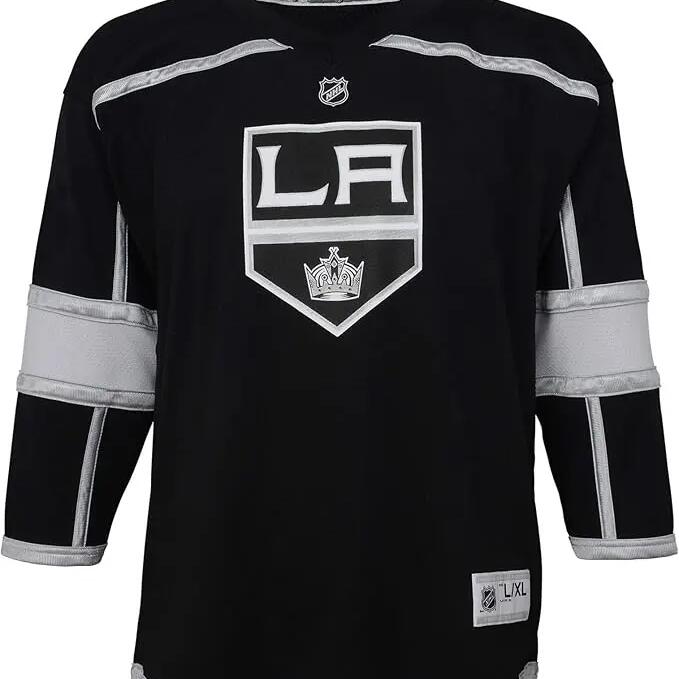 NHL Junior Outerstuff Реплика хокейна фланелка Los Angeles Kings Без име Черна