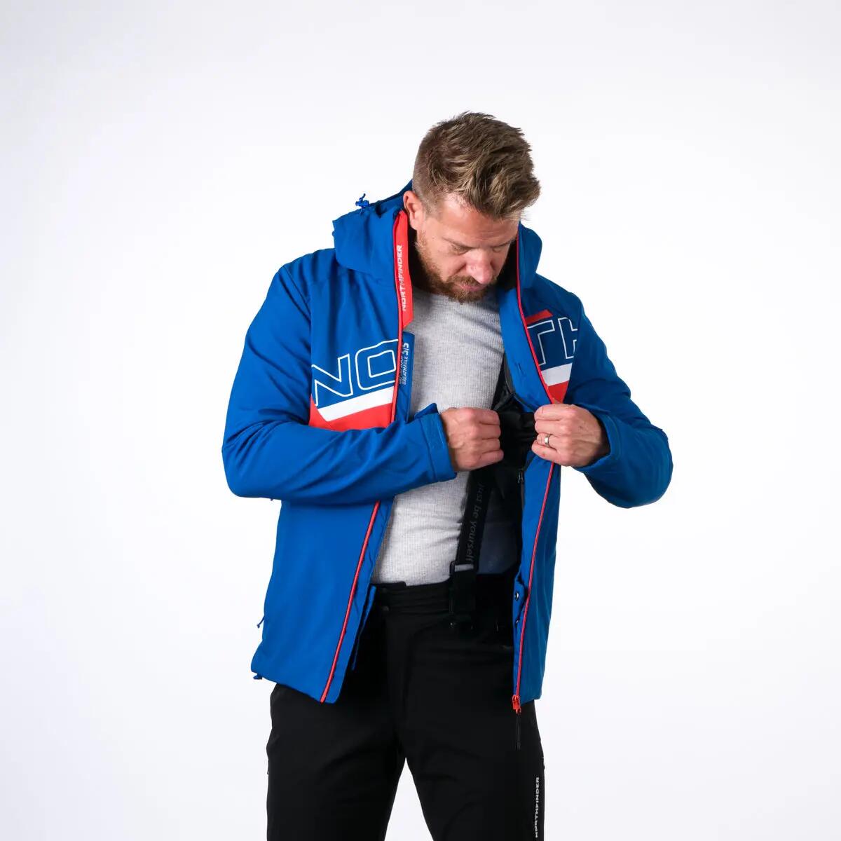 Pánská trendová lyžařská zateplená bunda s plnou výbavou softshell 3L NATHAN 12/12