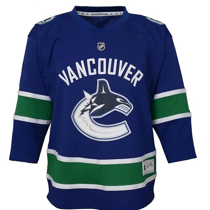 NHL JR Outerstuff Реплика хокейна фланелка Vancouver Canucks Без име Тъмносиня