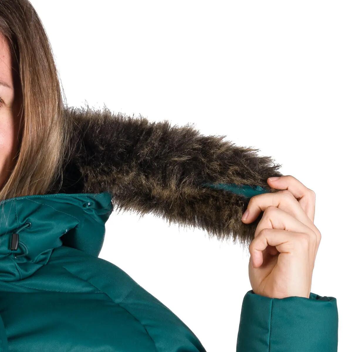 Dámská zateplená dlouhá bunda s kožešinou JODY 11/11
