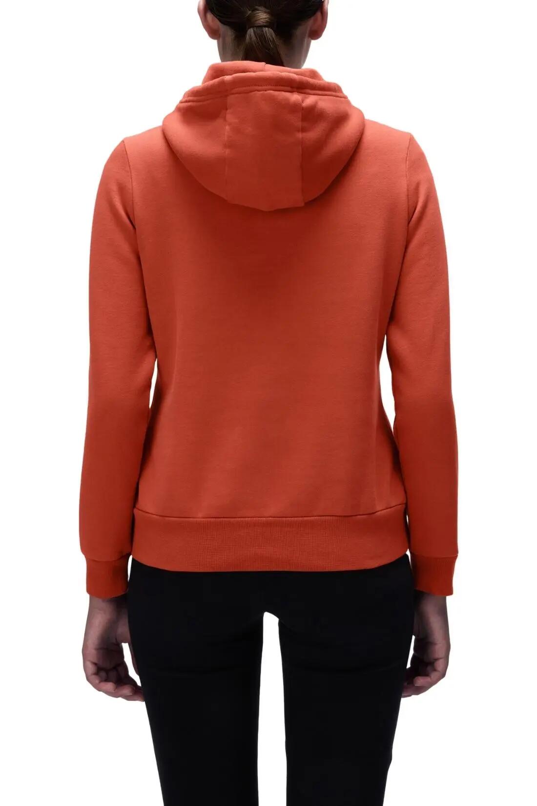 Sweatshirt - dames - Nina - capuchon - zalmroze 3/4
