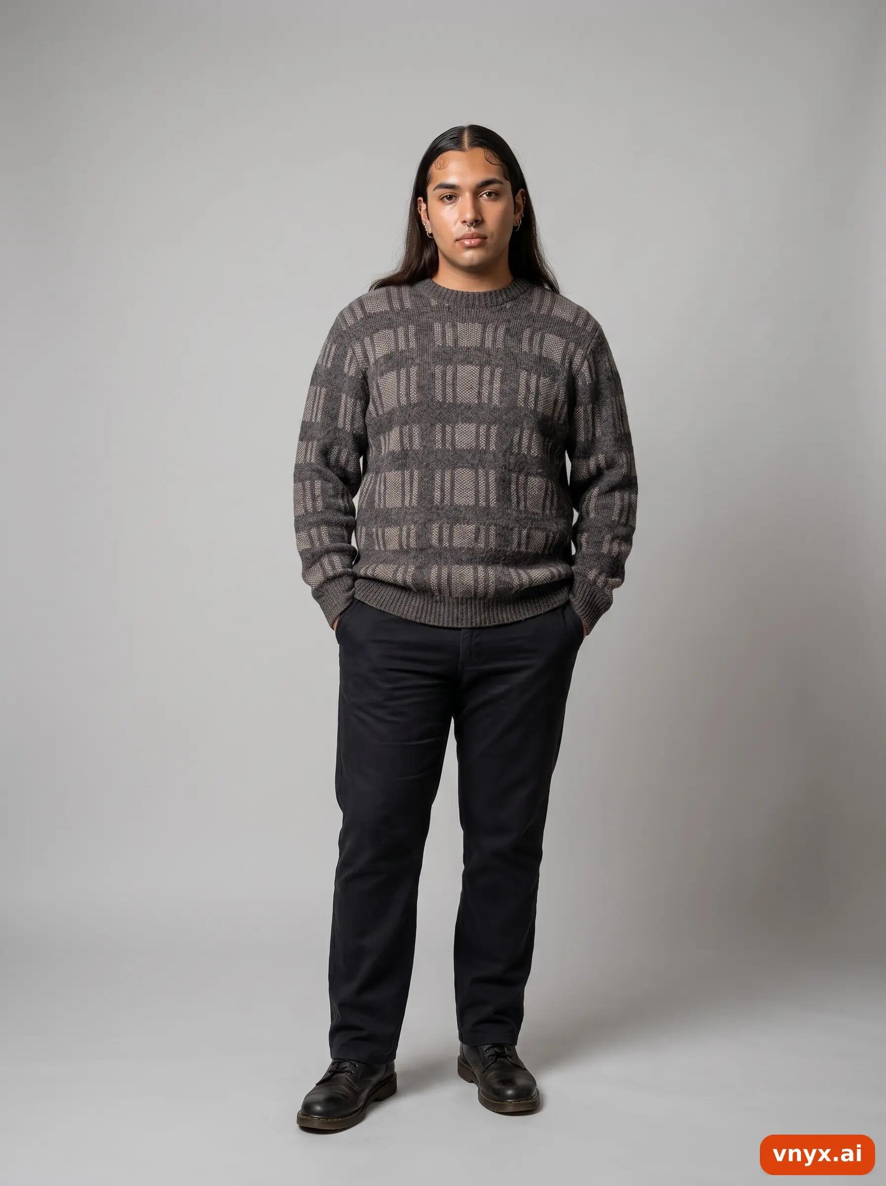 Second Life - Vintage TOM TAILOR Grey Sweater Men L 3/6