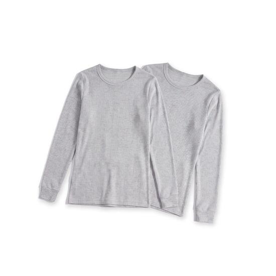 Damen Ski Unterhemd Funktionsshirt Langarm mit Innenfleece Baumwollmix 2er Pack