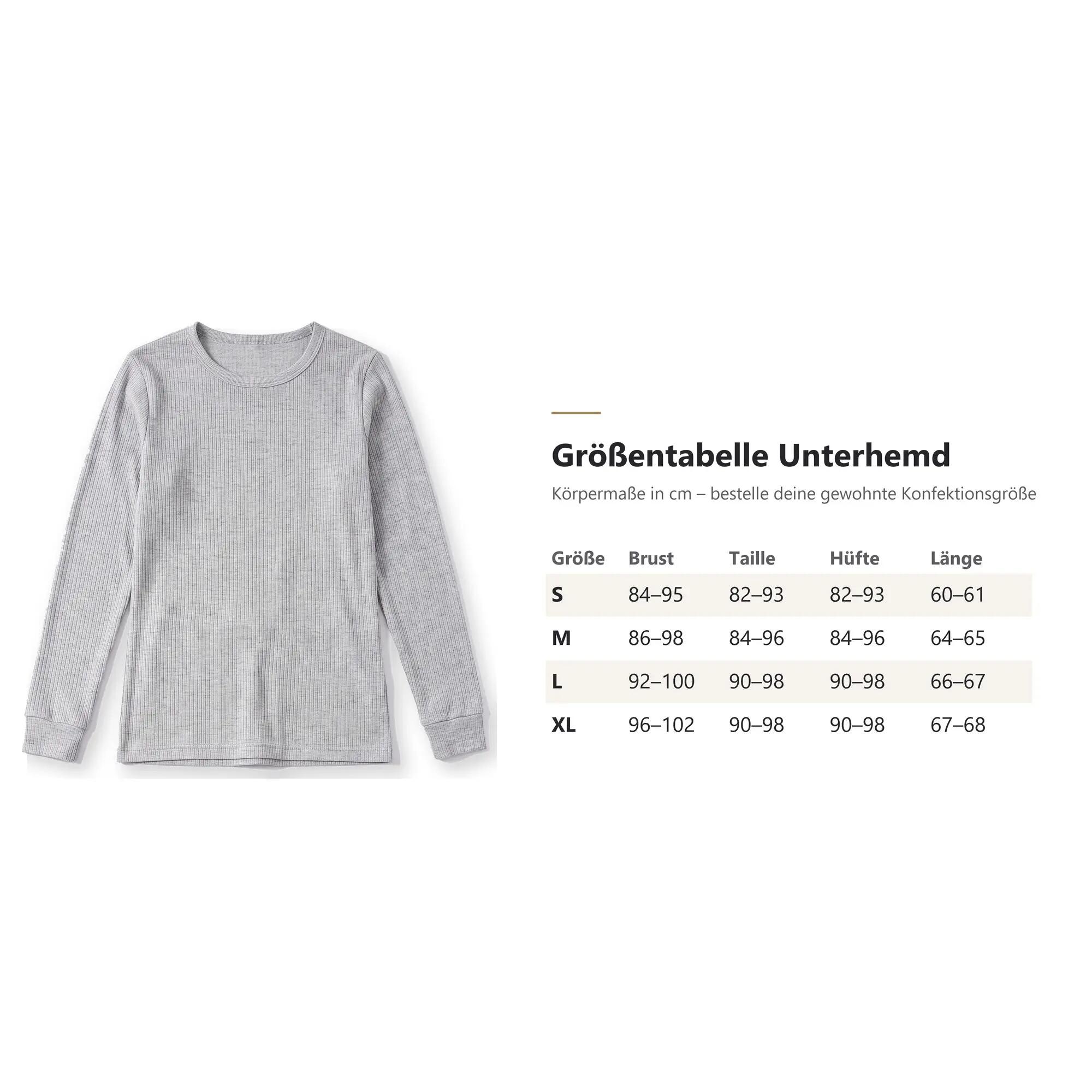 Damen Ski Unterhemd Funktionsshirt Langarm mit Innenfleece Baumwollmix 3er Pack 5/6