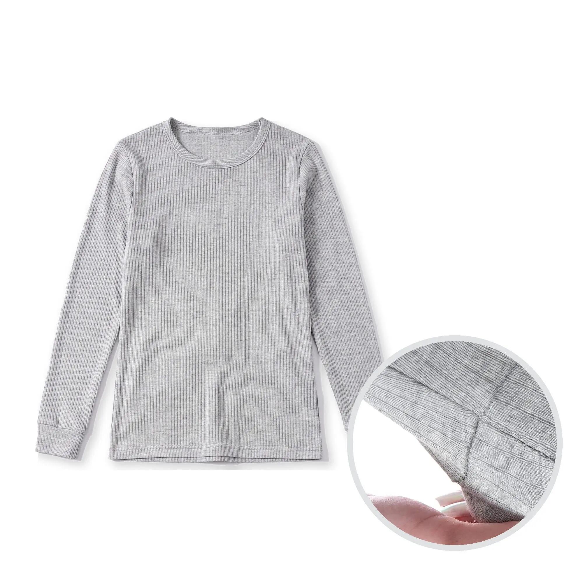 Damen Ski Unterhemd Funktionsshirt Langarm mit Innenfleece Baumwollmix 3er Pack 3/6
