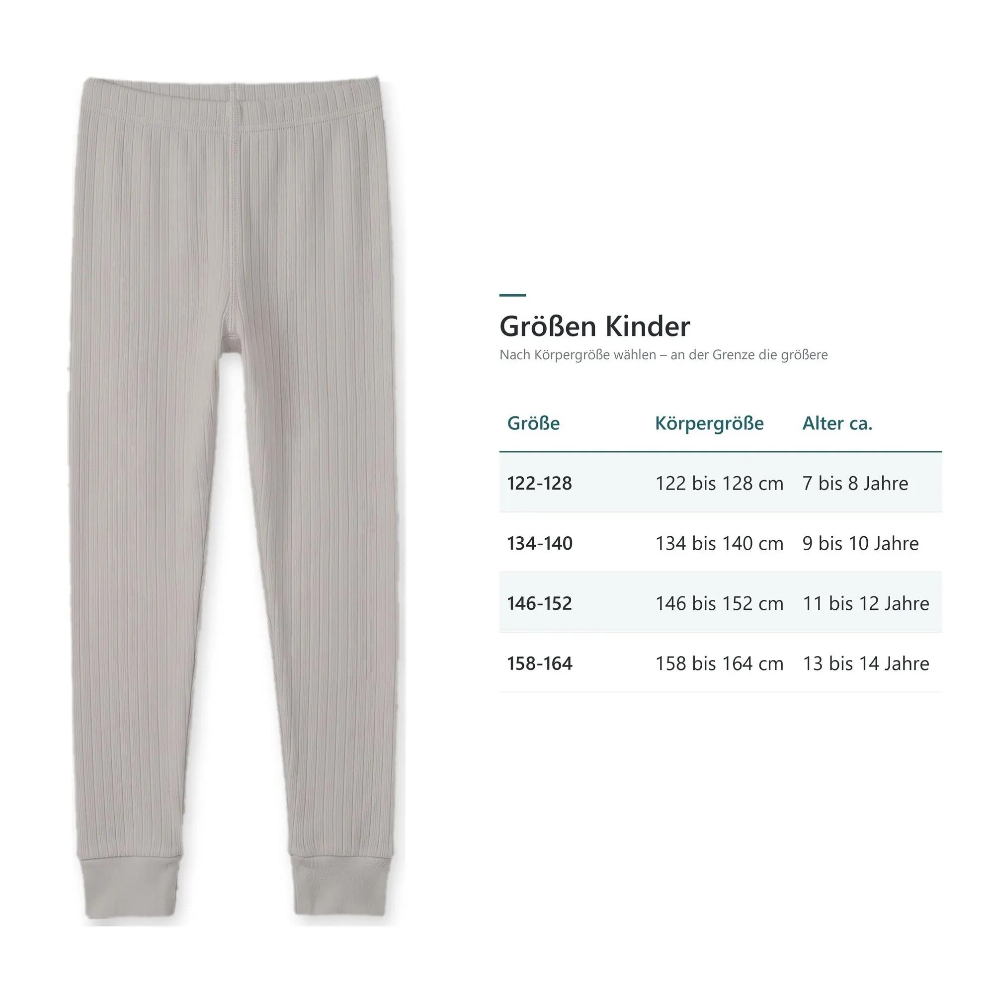 Kinder Ski lange Unterhose für Schule und Rodeln Feinripp weiche Innenseite 4/4