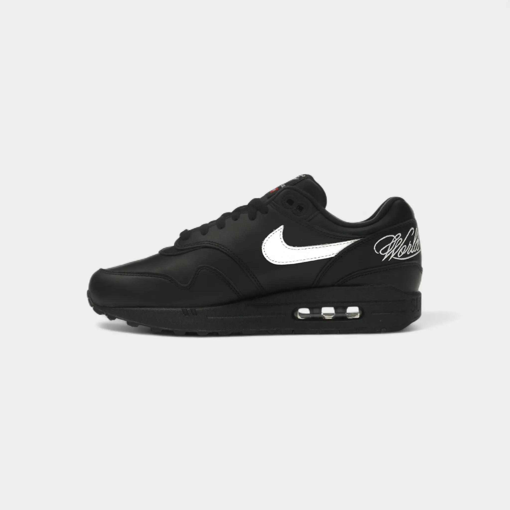 Nike Air Max 1 '87 SP Supreme Black White 4/5