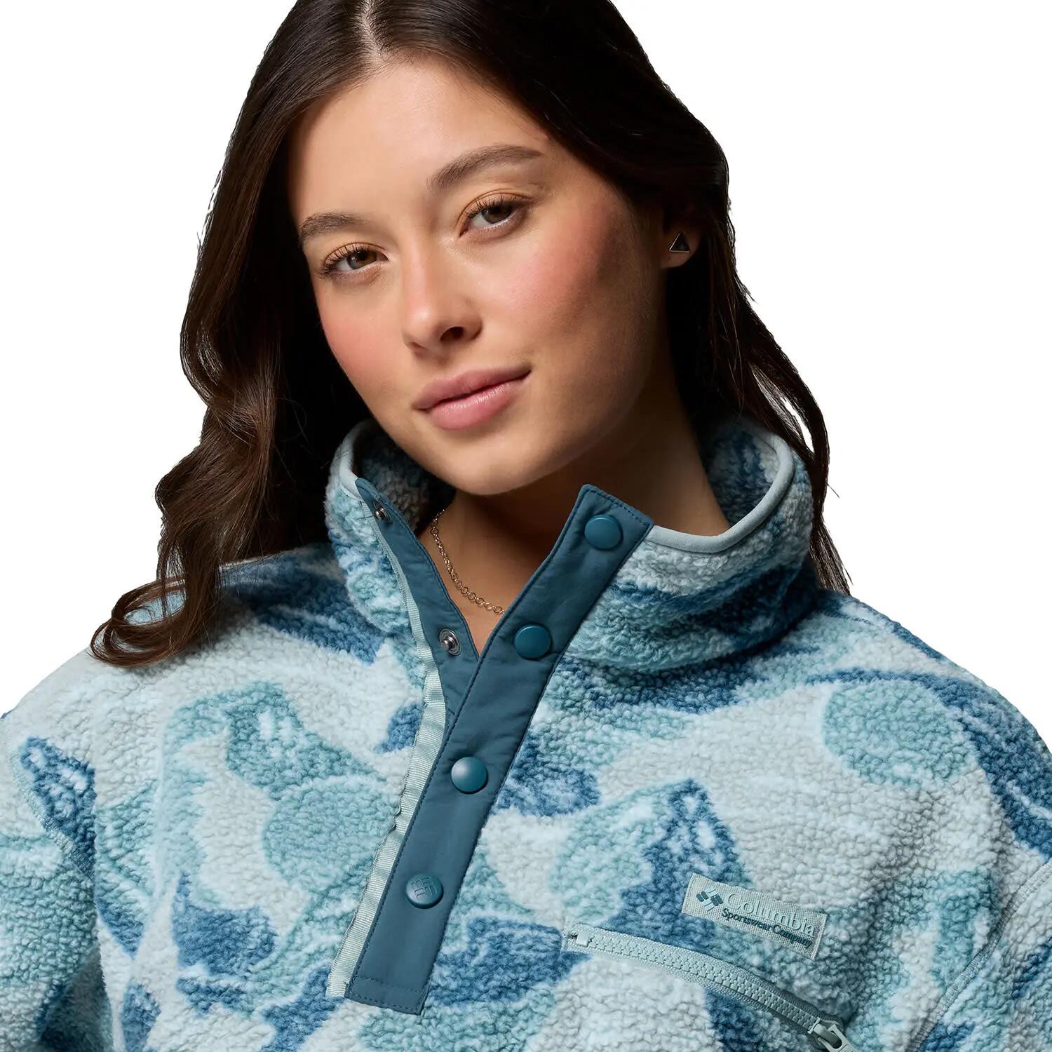 Polar E Camisolas Mulher - COLUMBIA Helvetia™ II Printed Cropped Half Snap - 6/6
