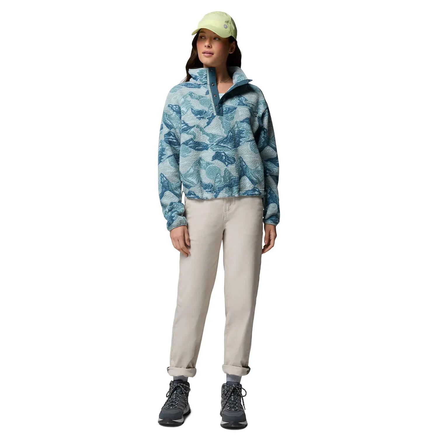 Polar E Camisolas Mulher - COLUMBIA Helvetia™ II Printed Cropped Half Snap - 3/6
