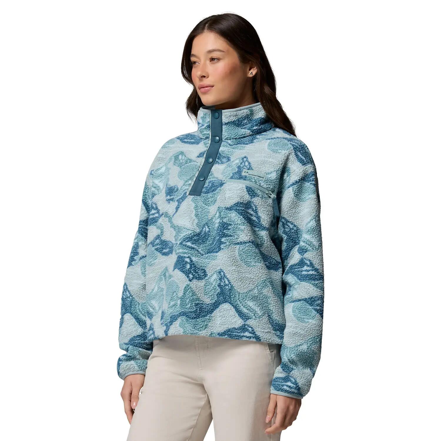 Polar E Camisolas Mulher - COLUMBIA Helvetia™ II Printed Cropped Half Snap - 2/6