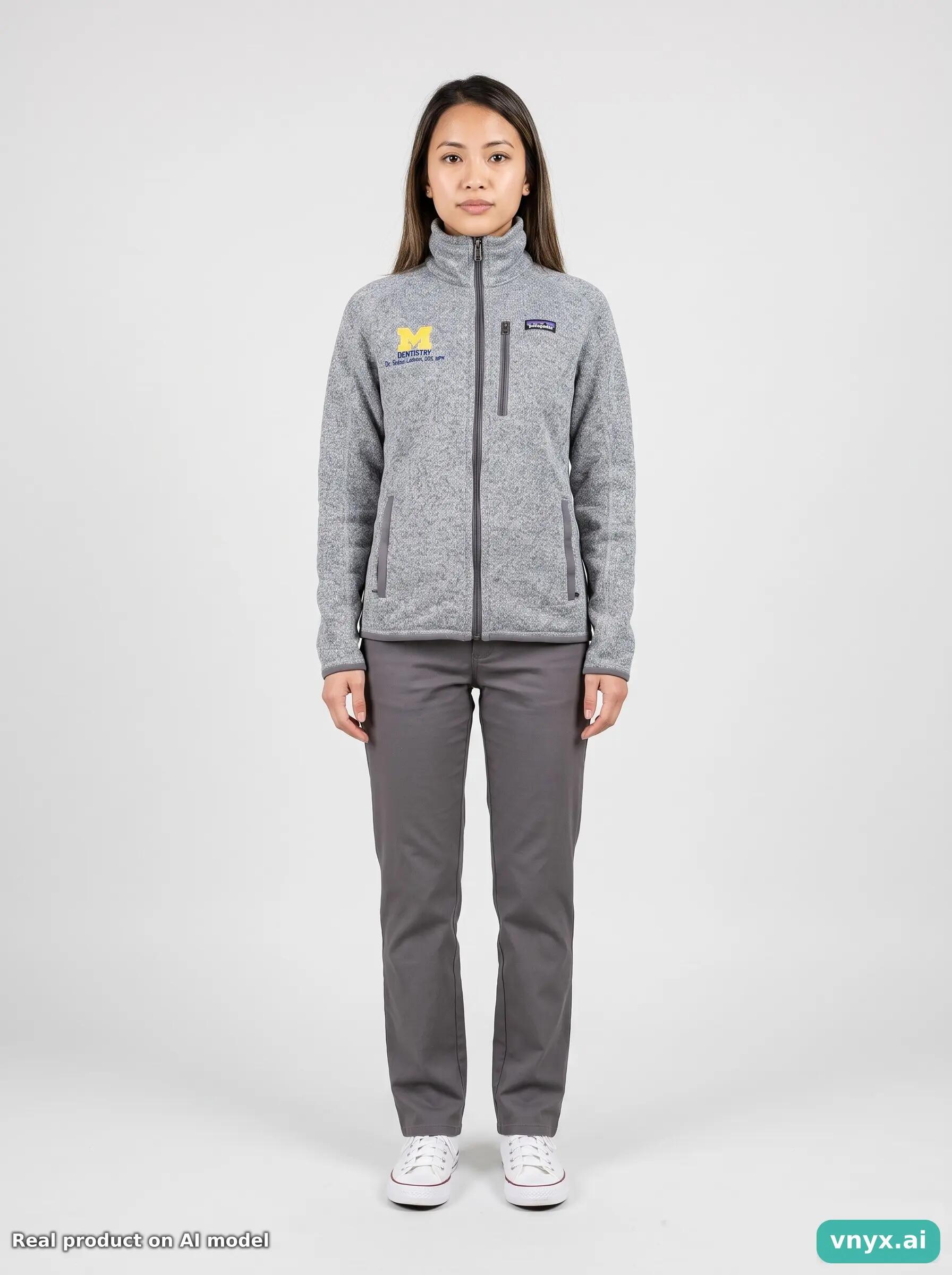 Second Life - Vintage Patagonia Grey Fleece Jacket Women XS 3/6