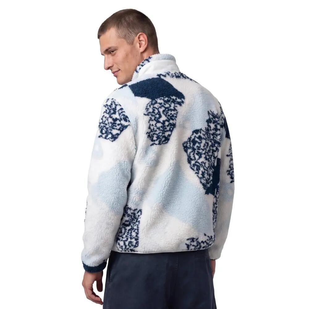Men ’s sherpa fleece jacket Boreas Blue Blue 2/7
