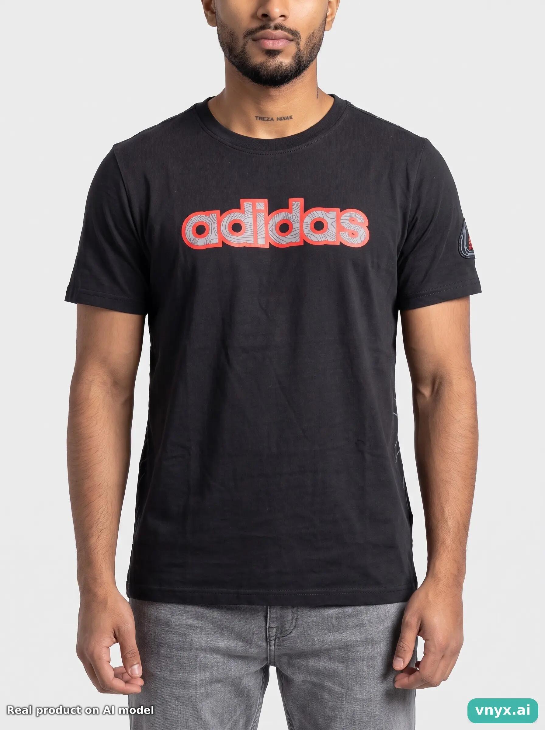 Second Life - Vintage Adidas Dark Black T-Shirt Men L 6/6