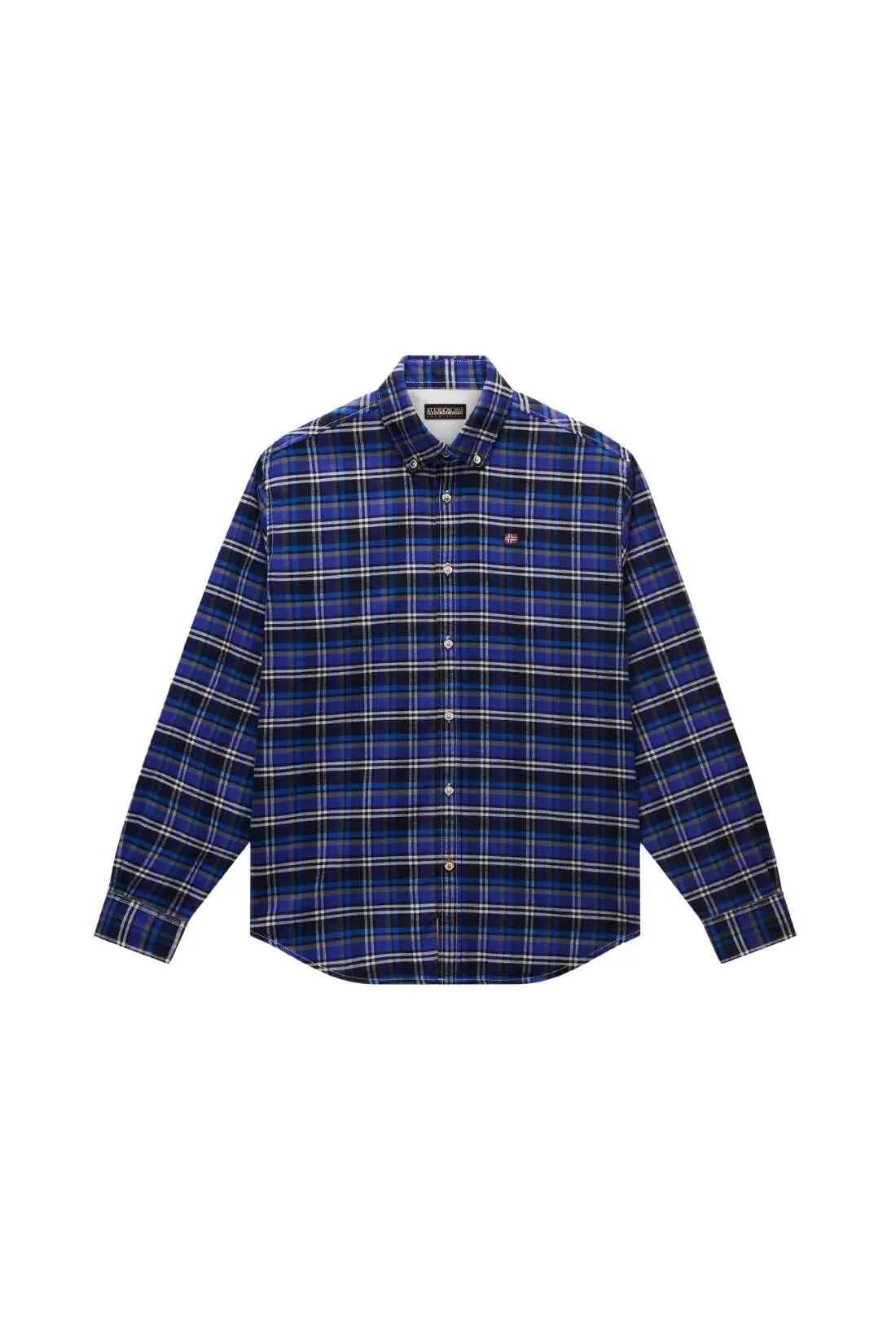 Herren - sportswear - flanellhemd - trekking - kariert, blau 2/4