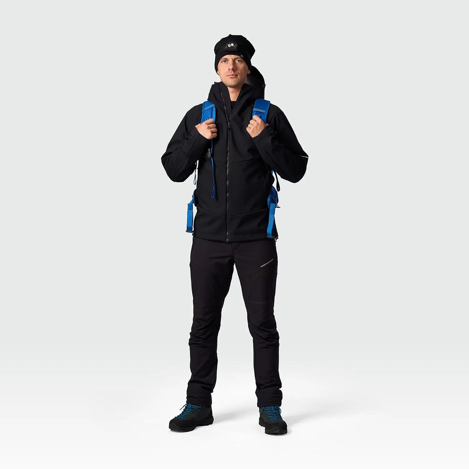 AMADEU pánská outdoorová softshellová bunda 3L s kapucí 4/7
