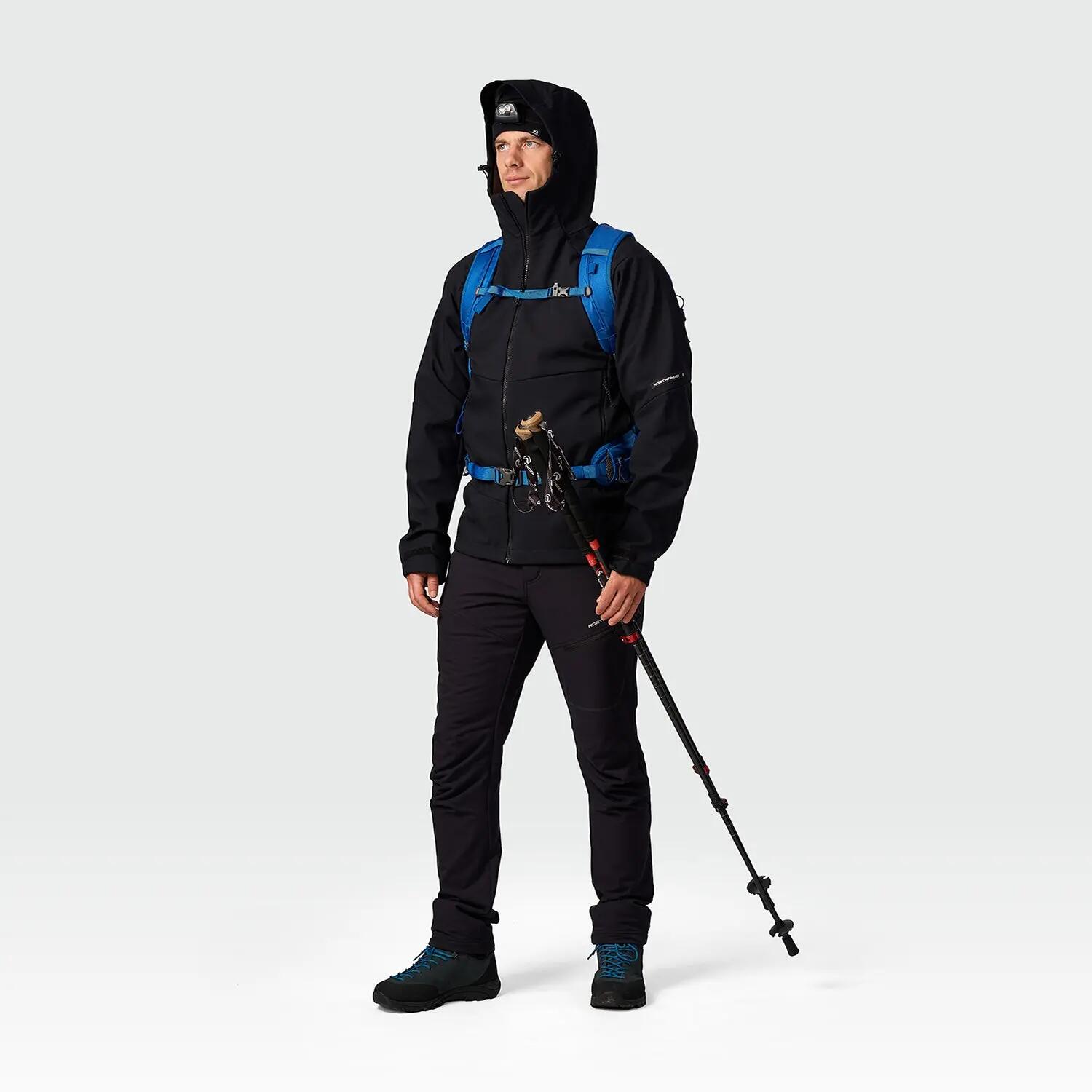 AMADEU pánská outdoorová softshellová bunda 3L s kapucí 2/7