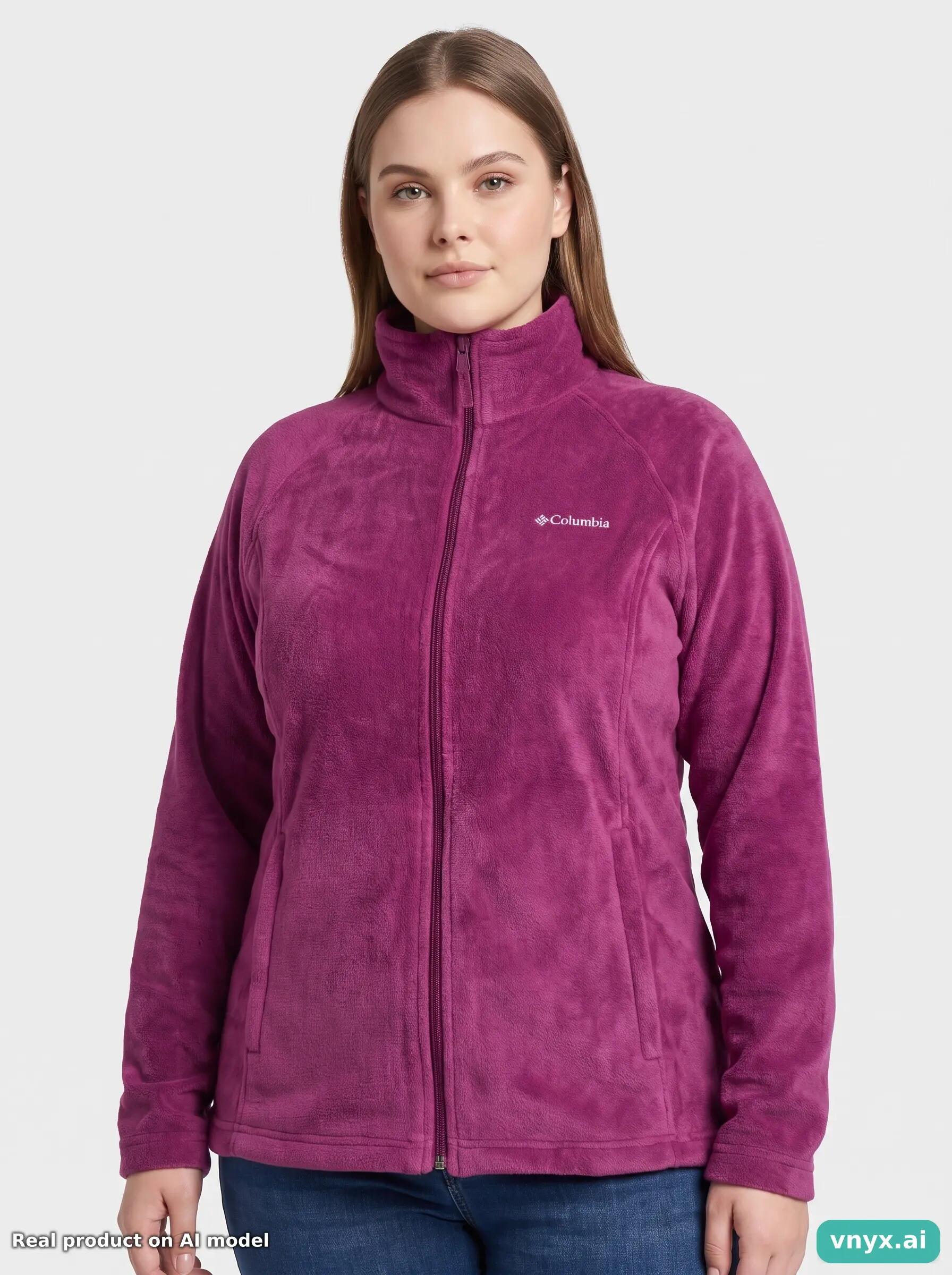 Second Life - Vintage Columbia Sportswear Pink Fleece Jacket Women L 5/6