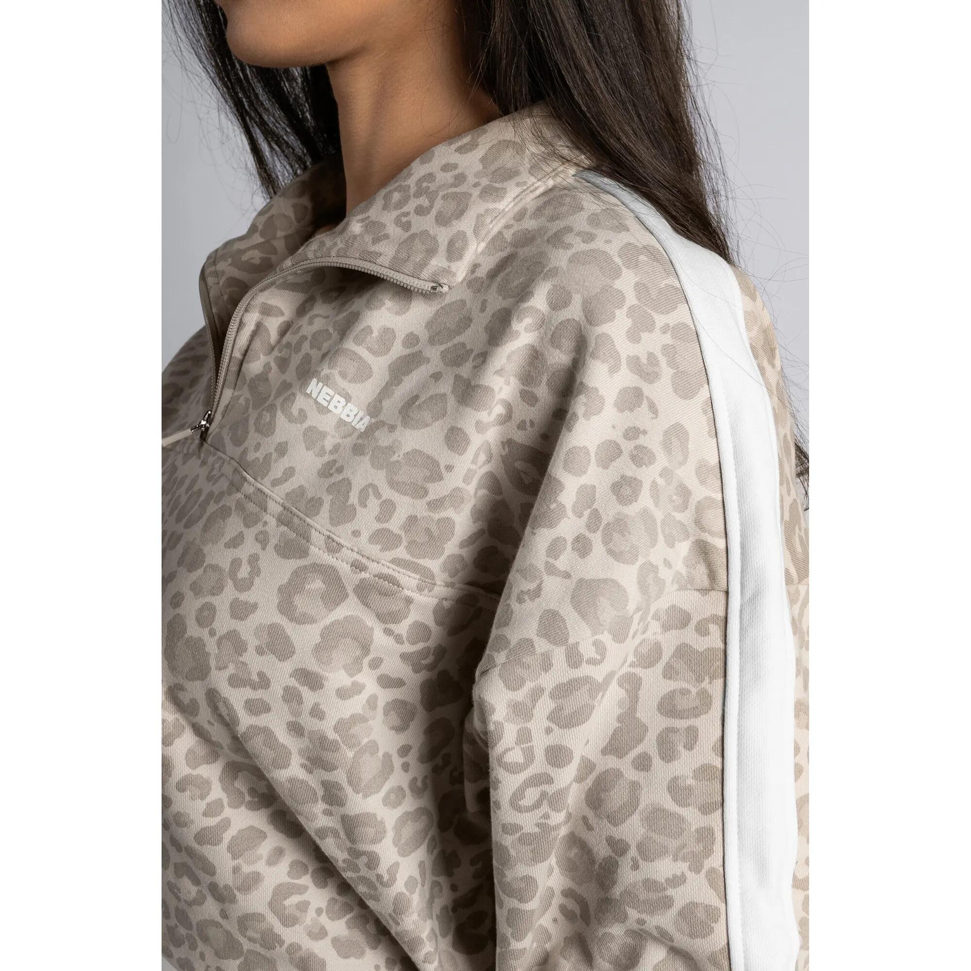 Sweatshirt mit Half-Zip im Leopardenmuster PRIMAL 866 Cream leopard 5/5