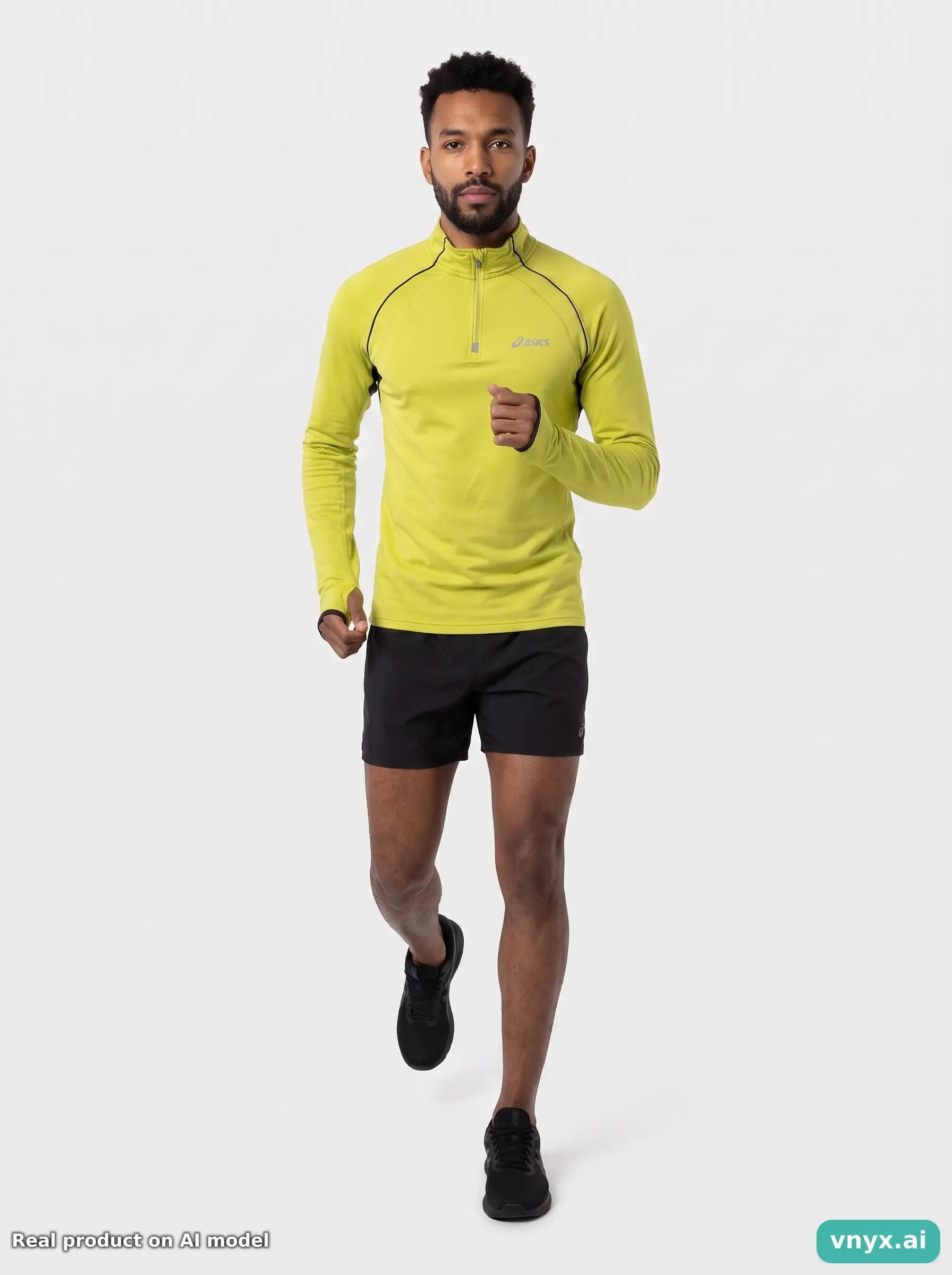 Second Life - Vintage Asics Bright Lime Long Sleeve Men S 6/6