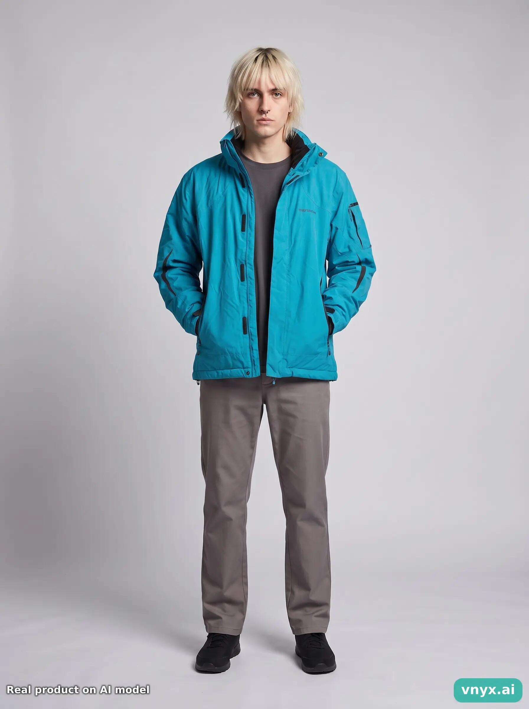 Second Life - Vintage Tenson Turquoise Outdoor Jacket Men M 6/6